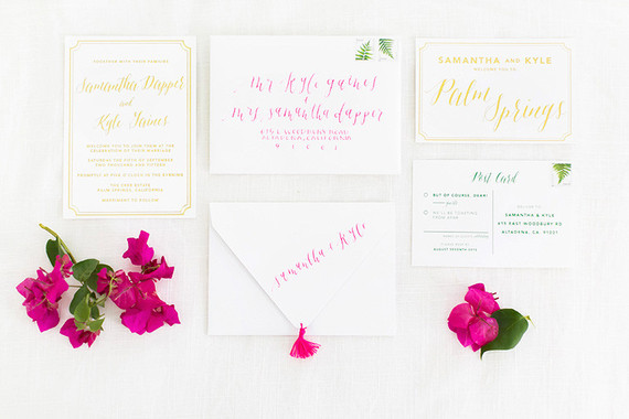 Tropical wedding invitation