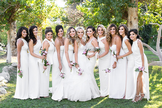 White bridesmaid dresses Inspiration