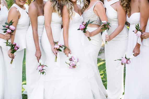White bridesmaid dresses Inspiration