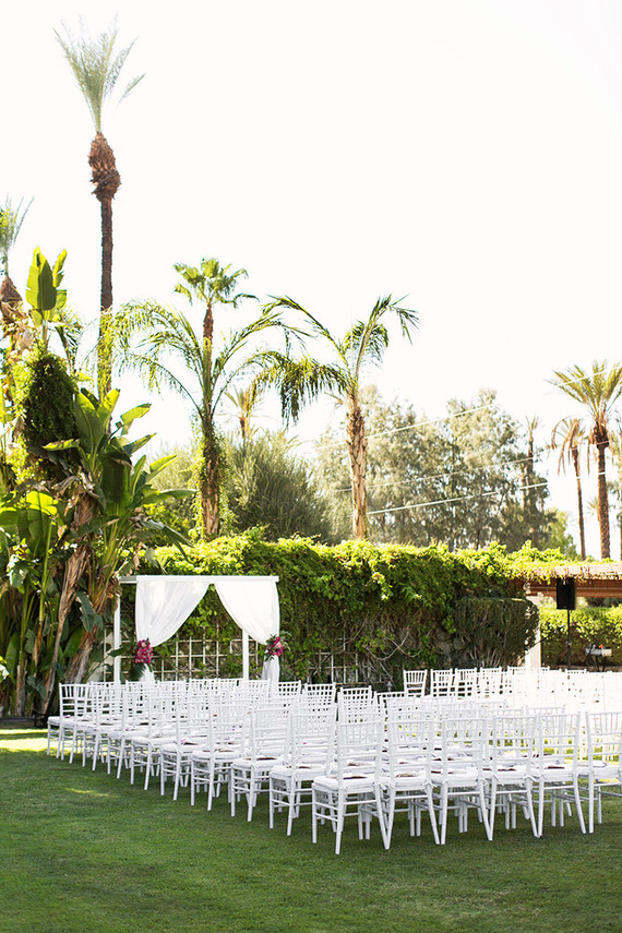 Tropical Palm Springs wedding
