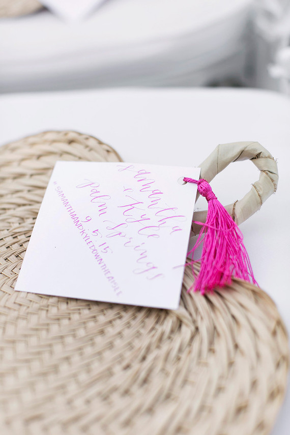 Tropical Palm Springs wedding
