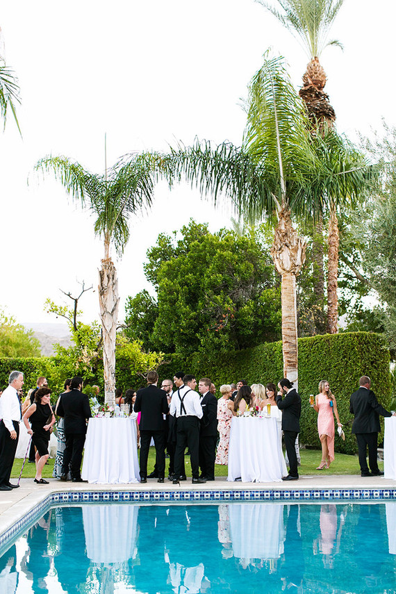Tropical Palm Springs wedding
