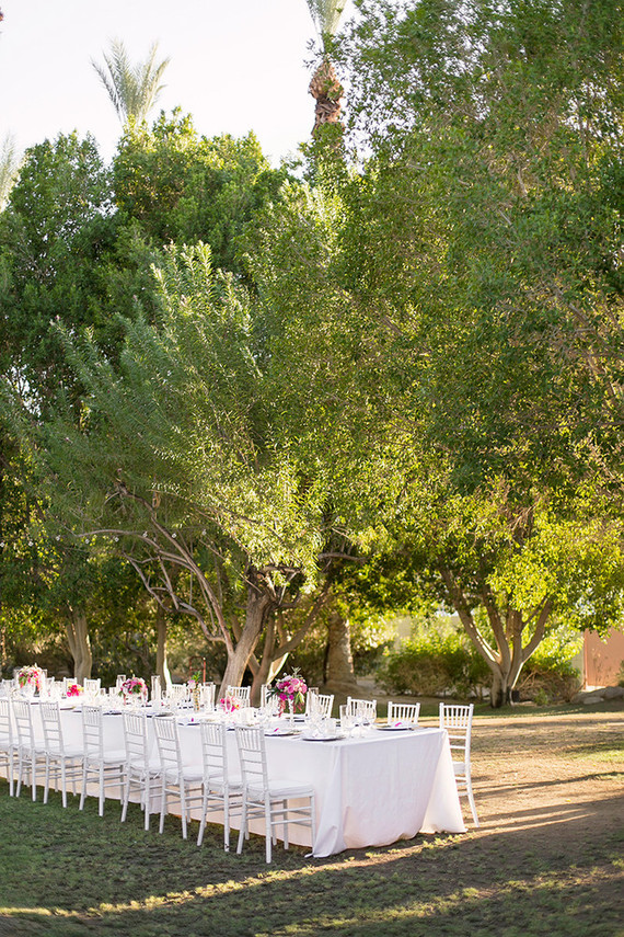 Tropical Palm Springs wedding