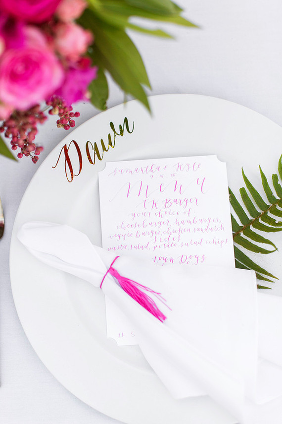 Tropical Palm Springs wedding