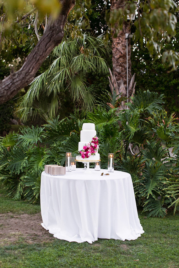 Tropical Palm Springs wedding