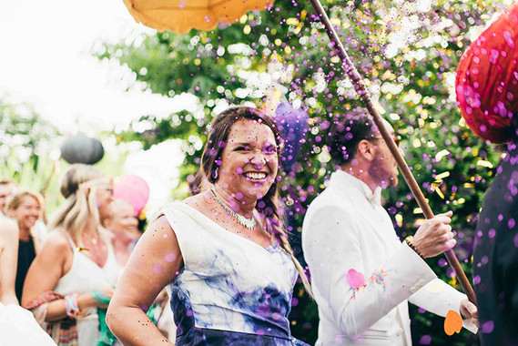 Colorful eclectic Italian wedding