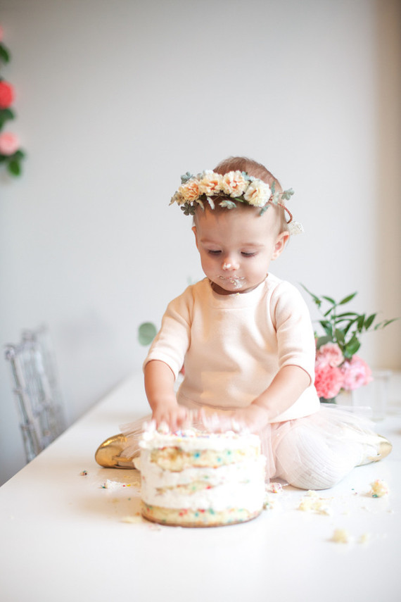 Elegant pink 1st birthday party