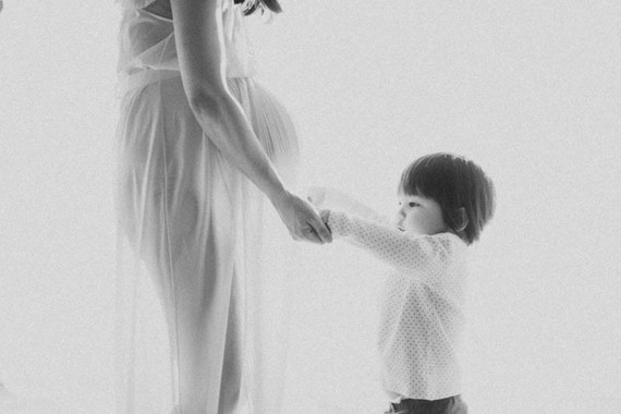 mother son vintage style maternity photos