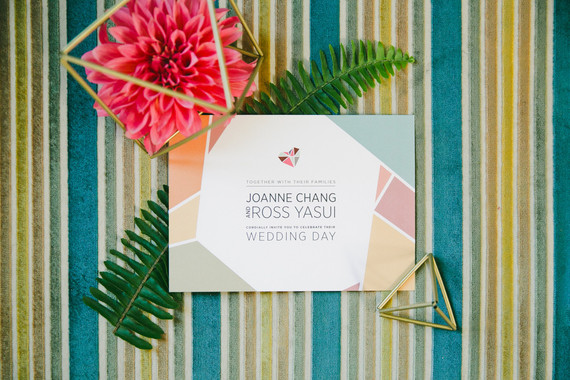Colorful geometric invitation