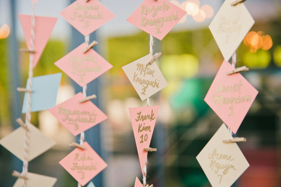 Geometric escort cards