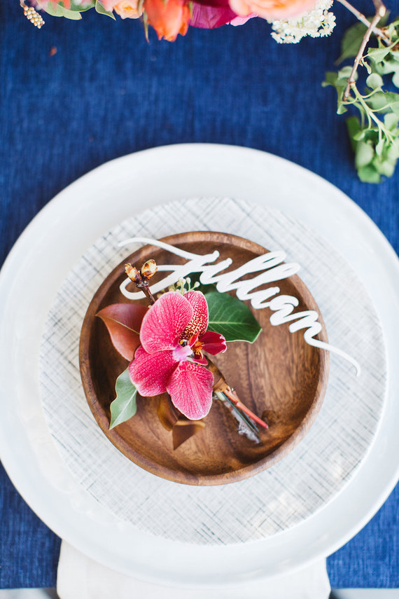 Calligraphy escort cards