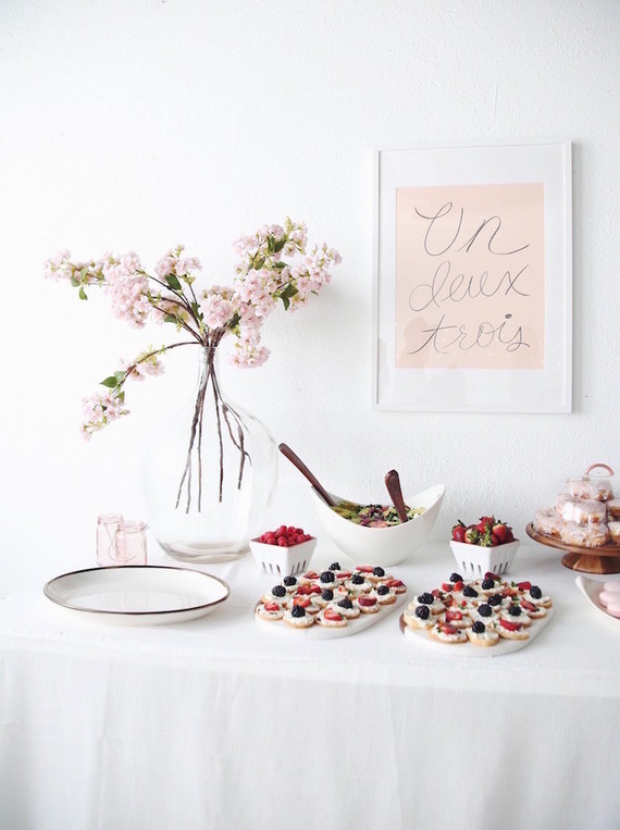 feminine parisian inspired baby shower Inspiration