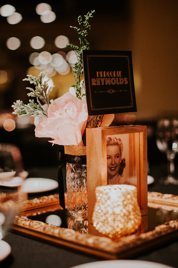 Old Hollywood inspired wedding