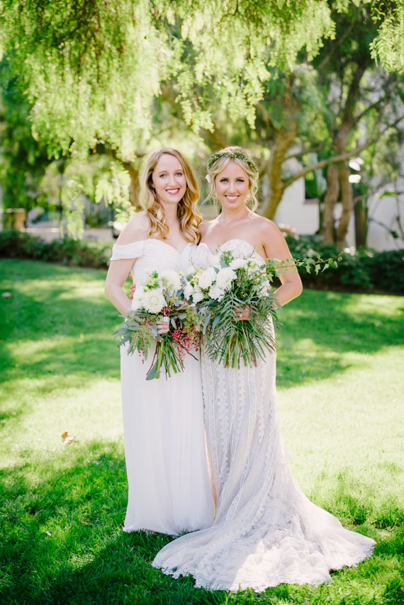 Neutral bridesmaid dresses