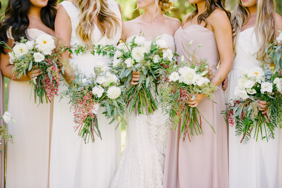 Neutral bridesmaid dresses