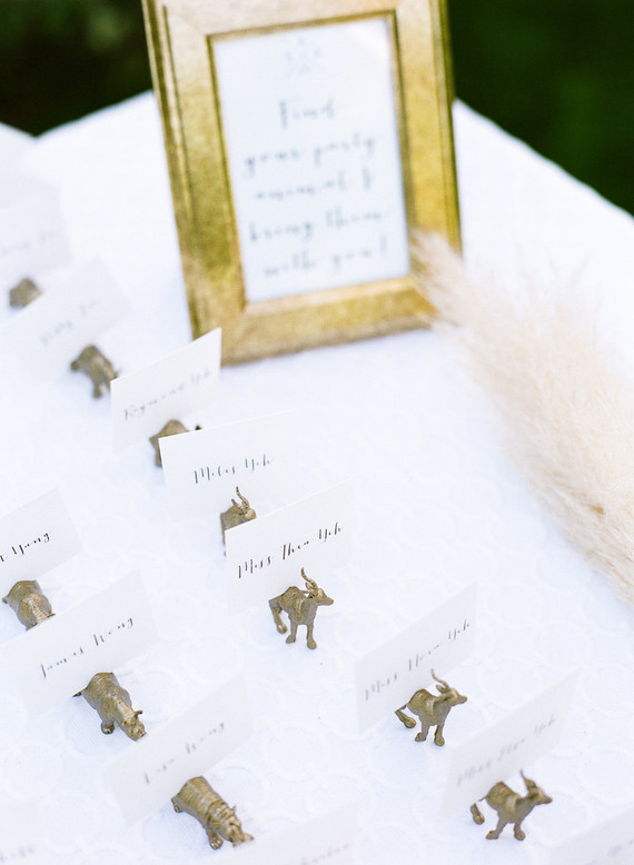 Gold animal figurines