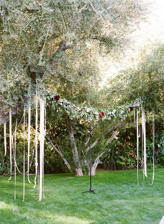 Ribbon and garland decor