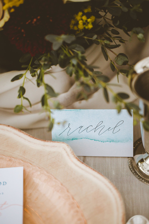 Watercolor place cards Inspiration