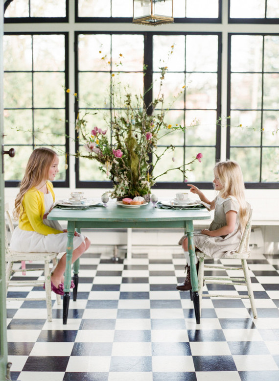 Spring tea party for little girls