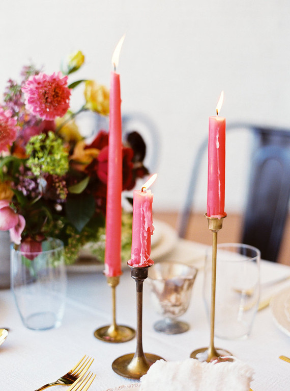 Pink candles