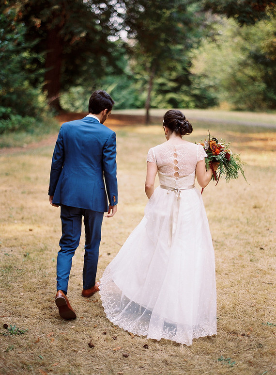 Wedding portraits in the woods