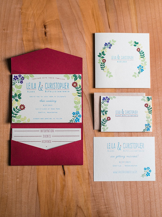 Late summer wedding invitation