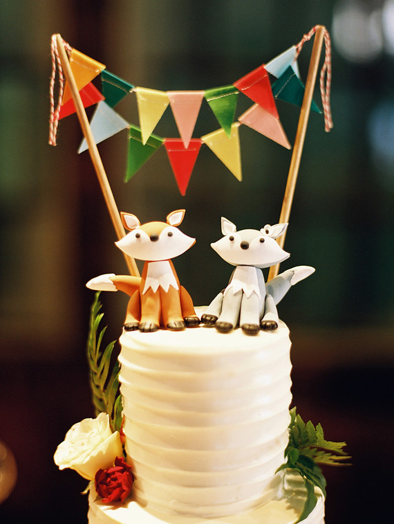 Fox wedding cake