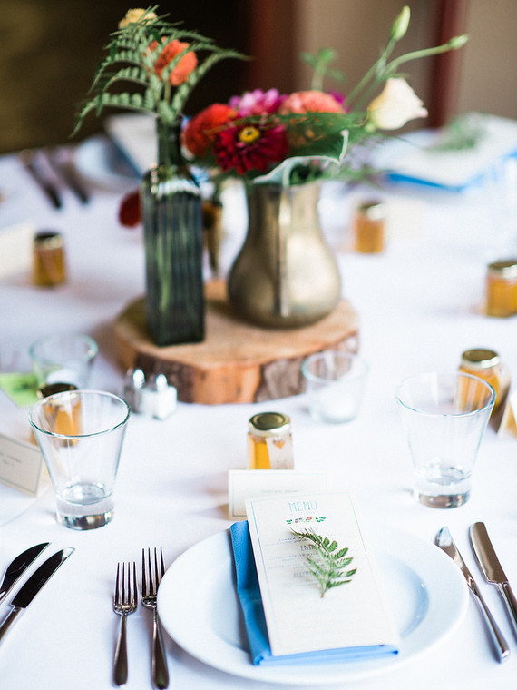 Rustic wedding tablescape