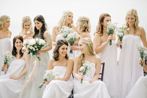 White bridesmaid dress Inspiration