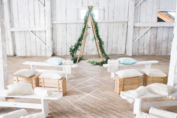 Modern barn wedding inspiration