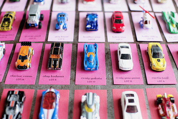 Toy car escort cards