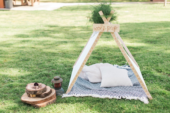 modern camp themed 1st birthday