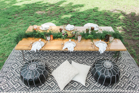 modern camp themed 1st birthday