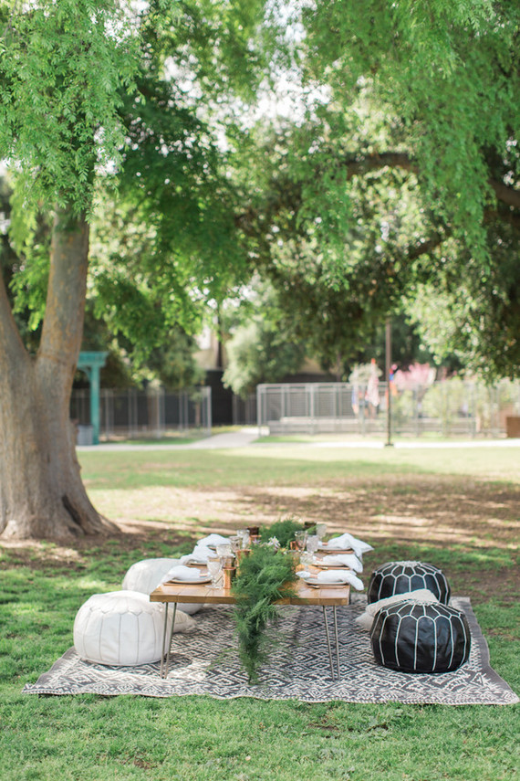 modern camp themed 1st birthday