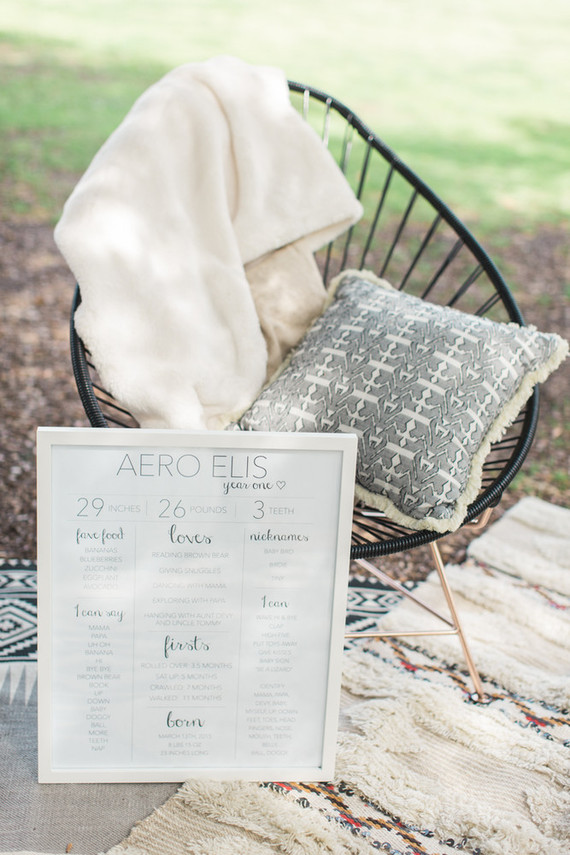 modern camp themed 1st birthday