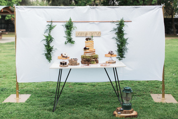 modern camp themed 1st birthday