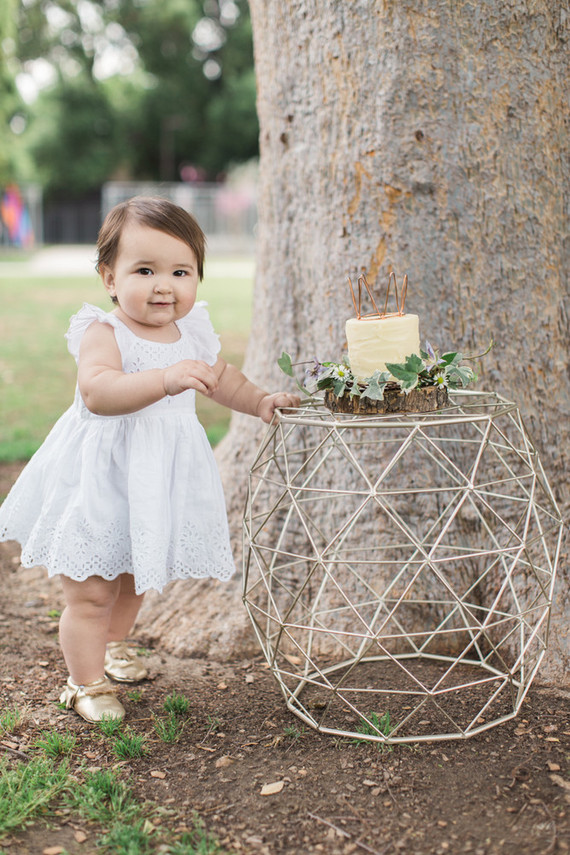 modern camp themed 1st birthday