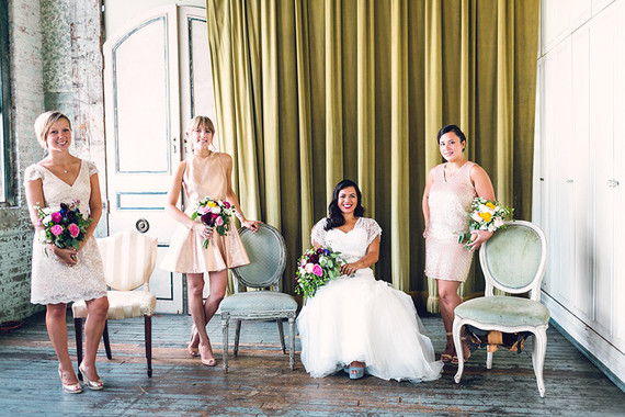Vintage bridesmaids
