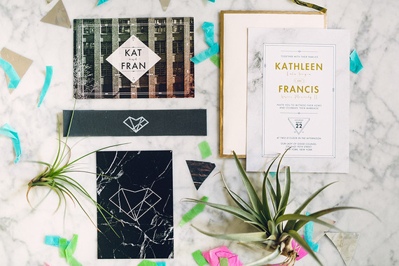 Modern wedding invitation