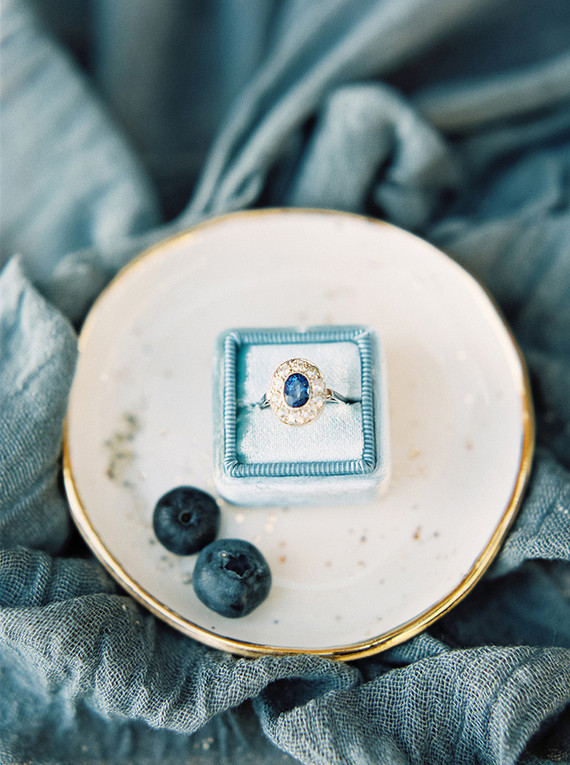 Blue wedding ring