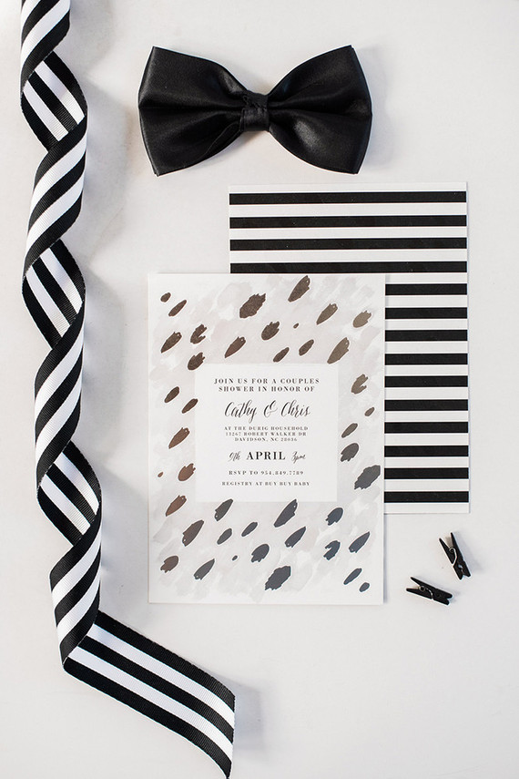 black and white baby shower Inspiration