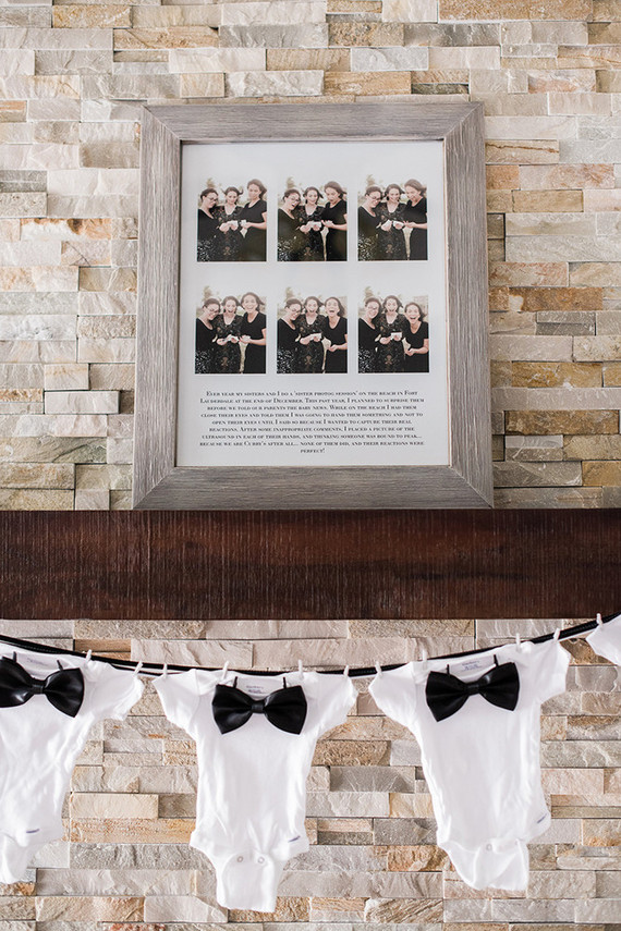 black and white baby shower