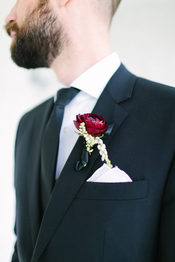Black grooms suit
