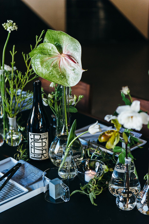 Modern black and white wedding inspiration