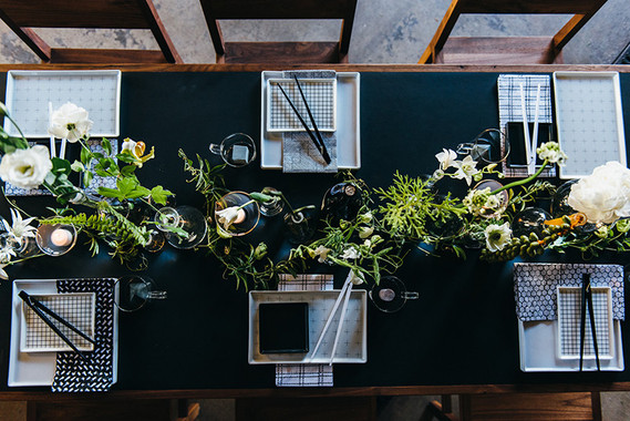 Modern black and white wedding inspiration Inspiration