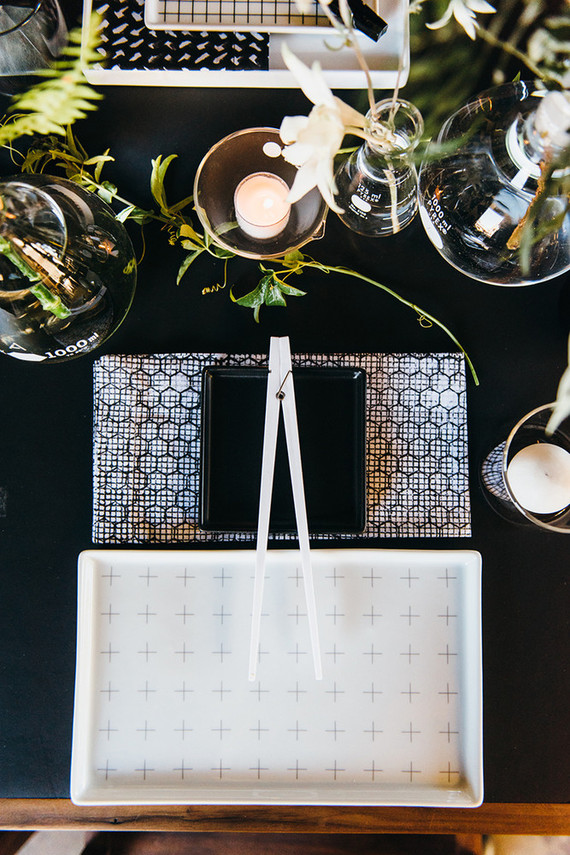 Modern black and white wedding inspiration Inspiration