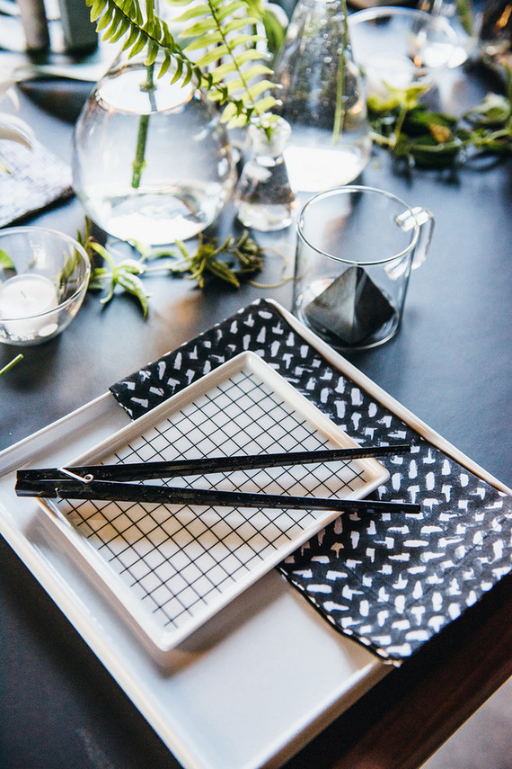 Modern black and white wedding inspiration