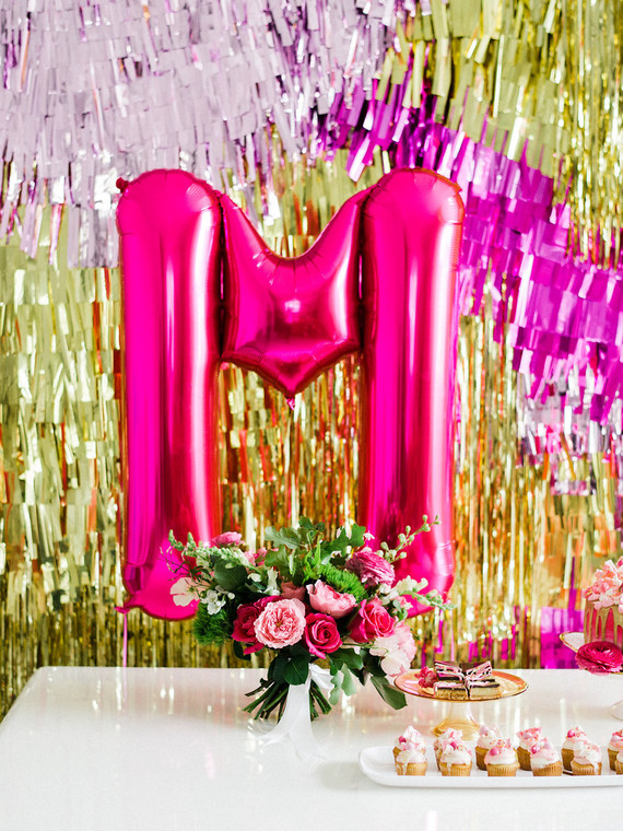 Hot pink and gold party ideas