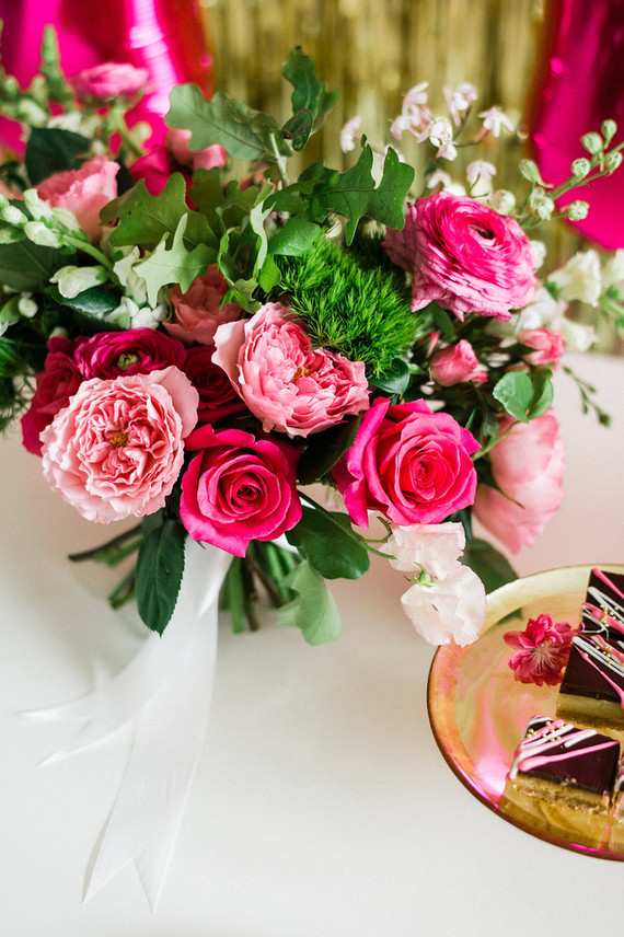 Hot pink and gold party ideas