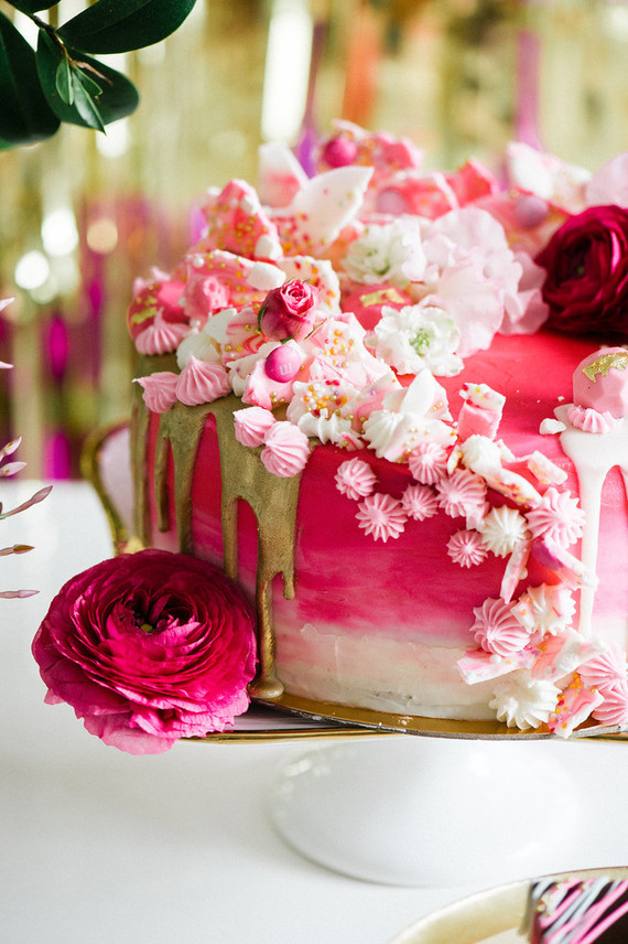 Hot pink and gold party ideas